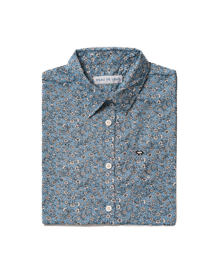 gender neutral dress shirts Brown Denim Button down Shirt| Gender neutral with a non-binary fit 2