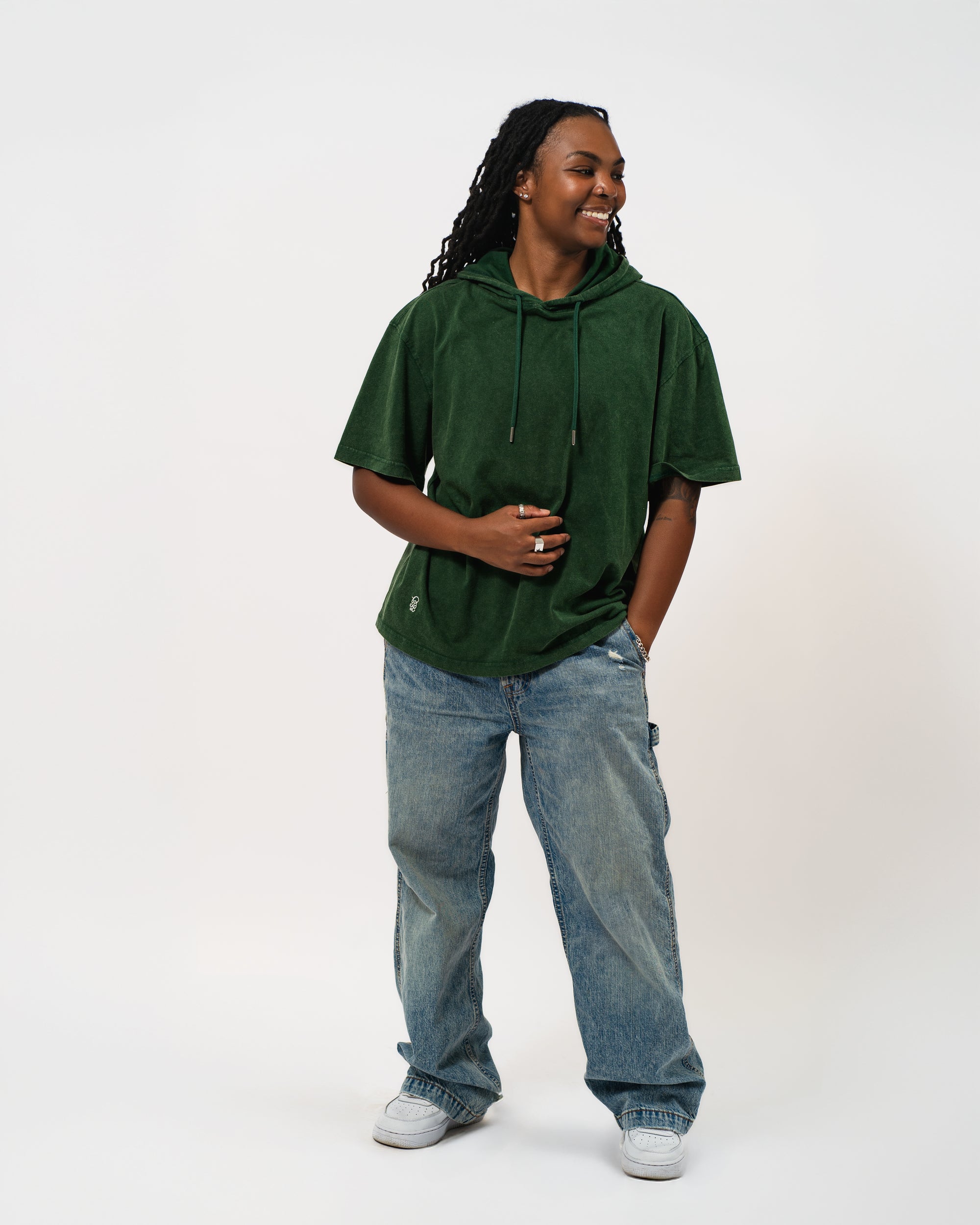 Green Hooded Tee