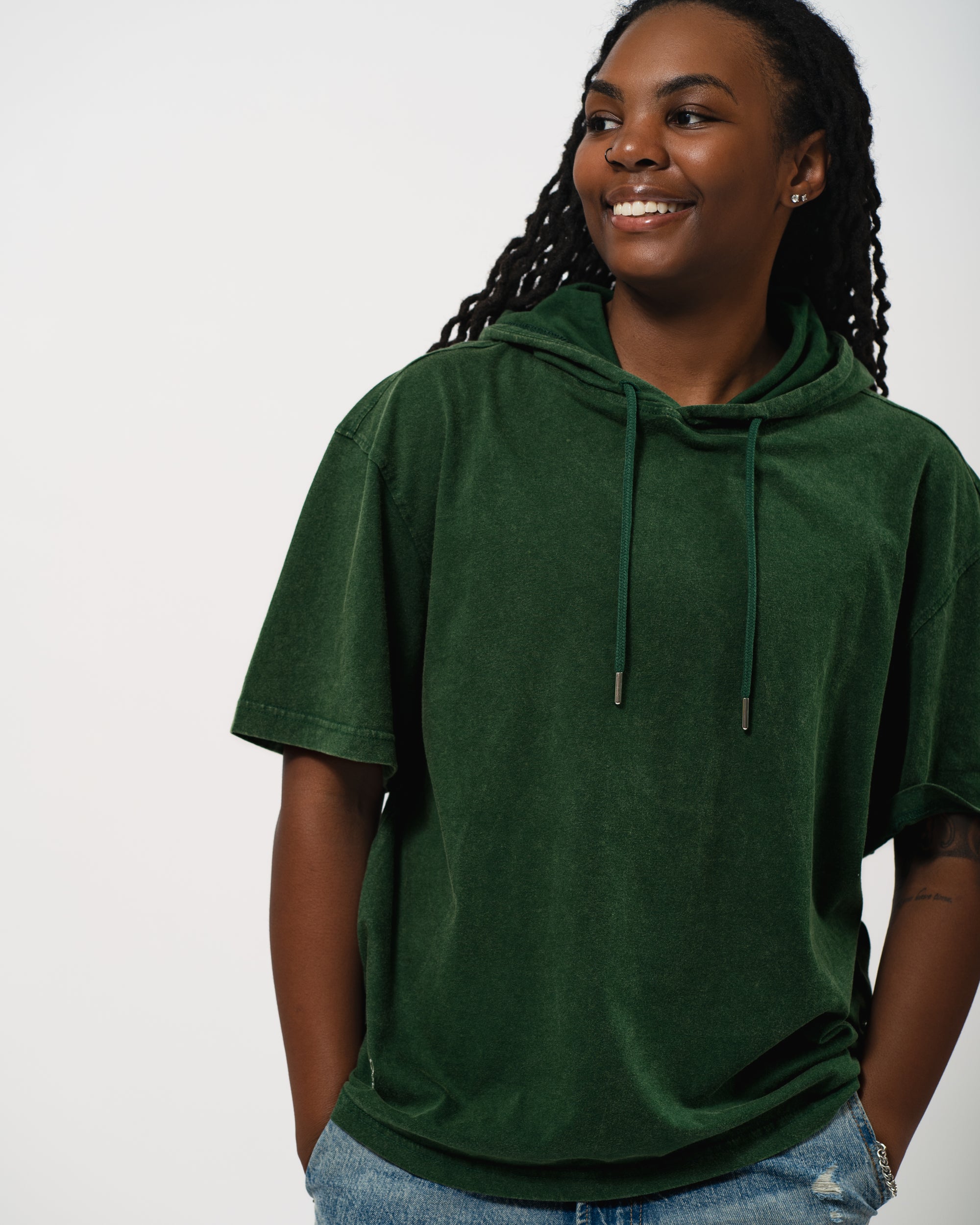 Green Hooded Tee