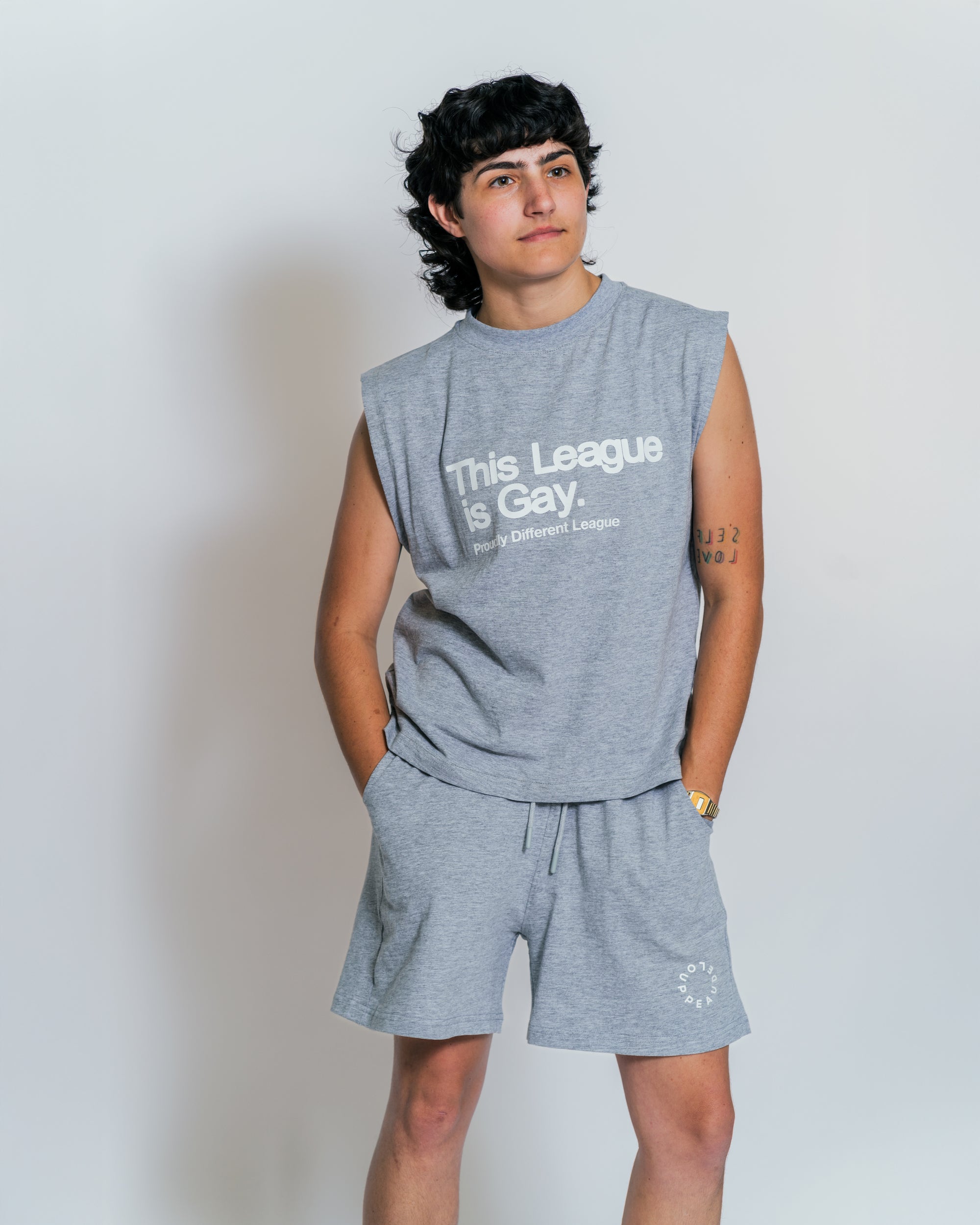 This League is Gay Grey Sleeveless Tee