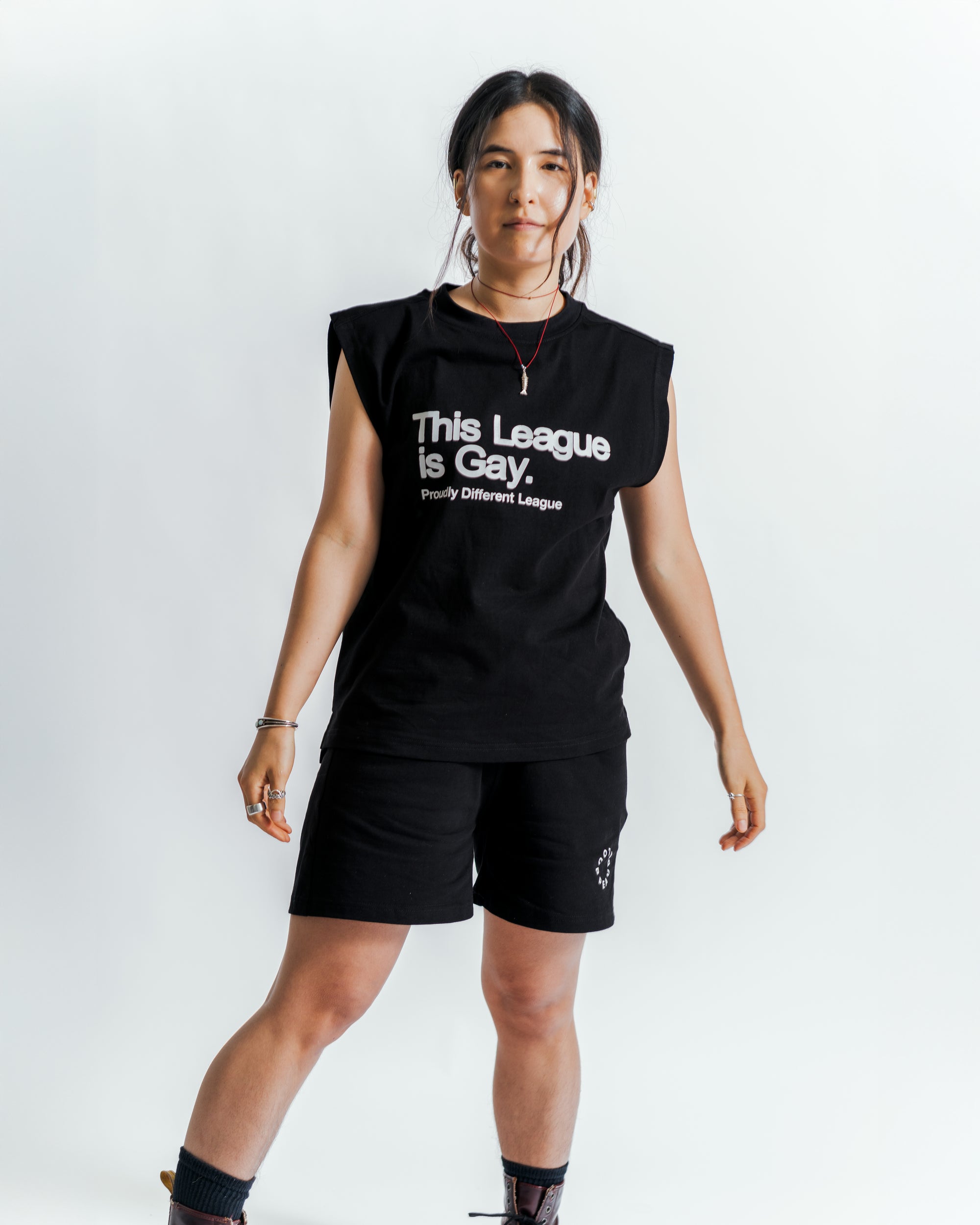 This League is Gay Black Sleeveless Tee