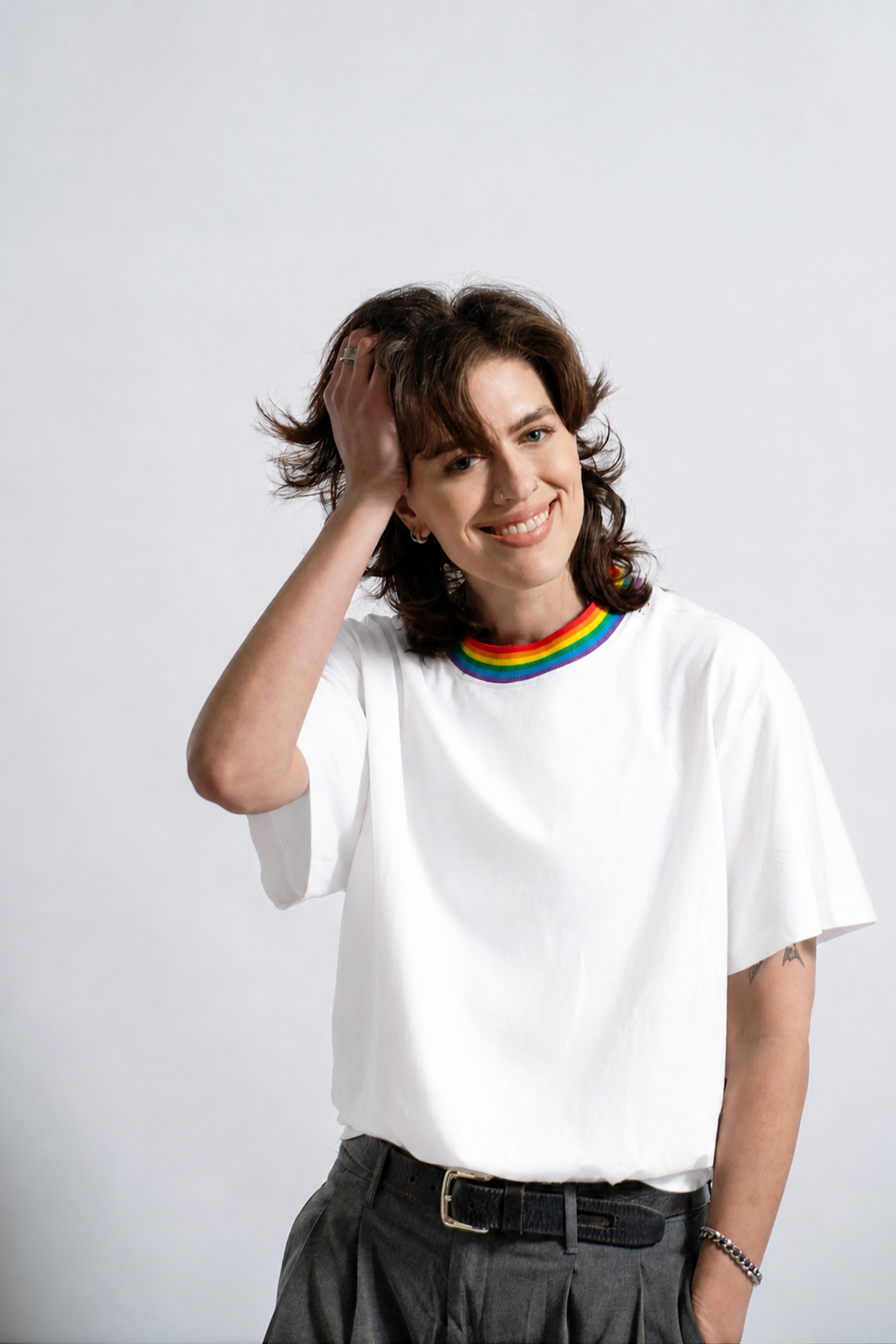 Rainbow Boxy tee