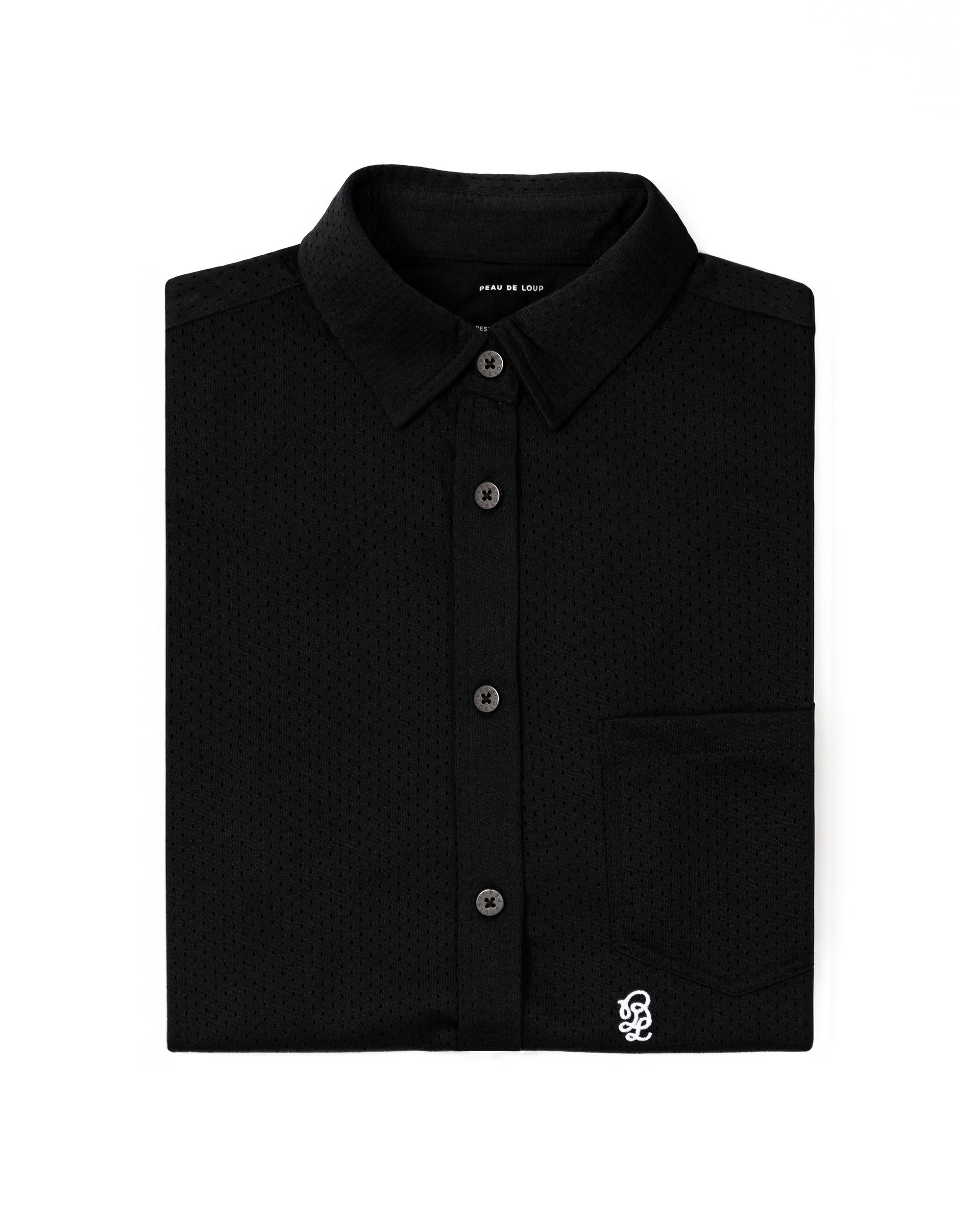 Black Mesh Club Shirt