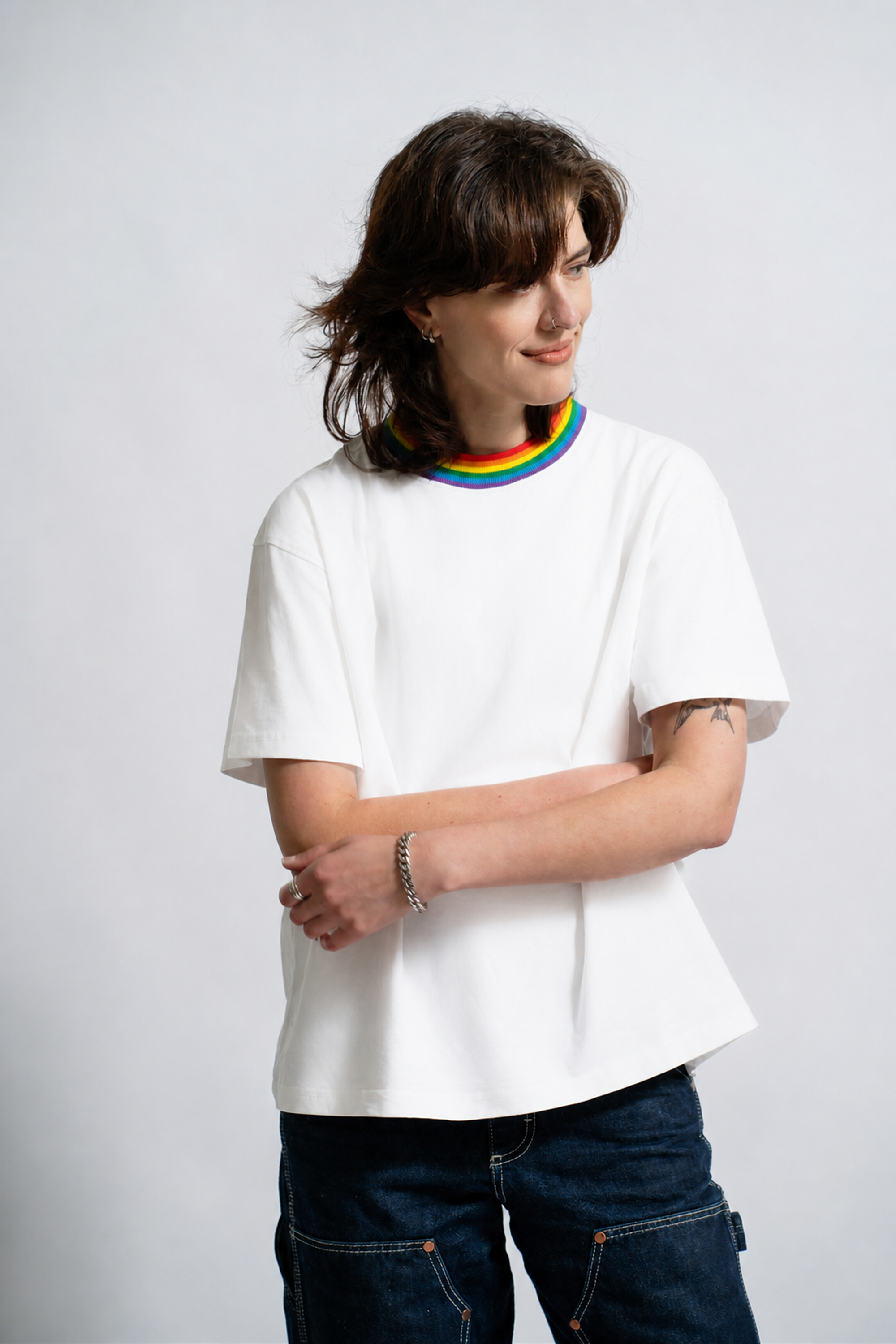 Rainbow Boxy tee