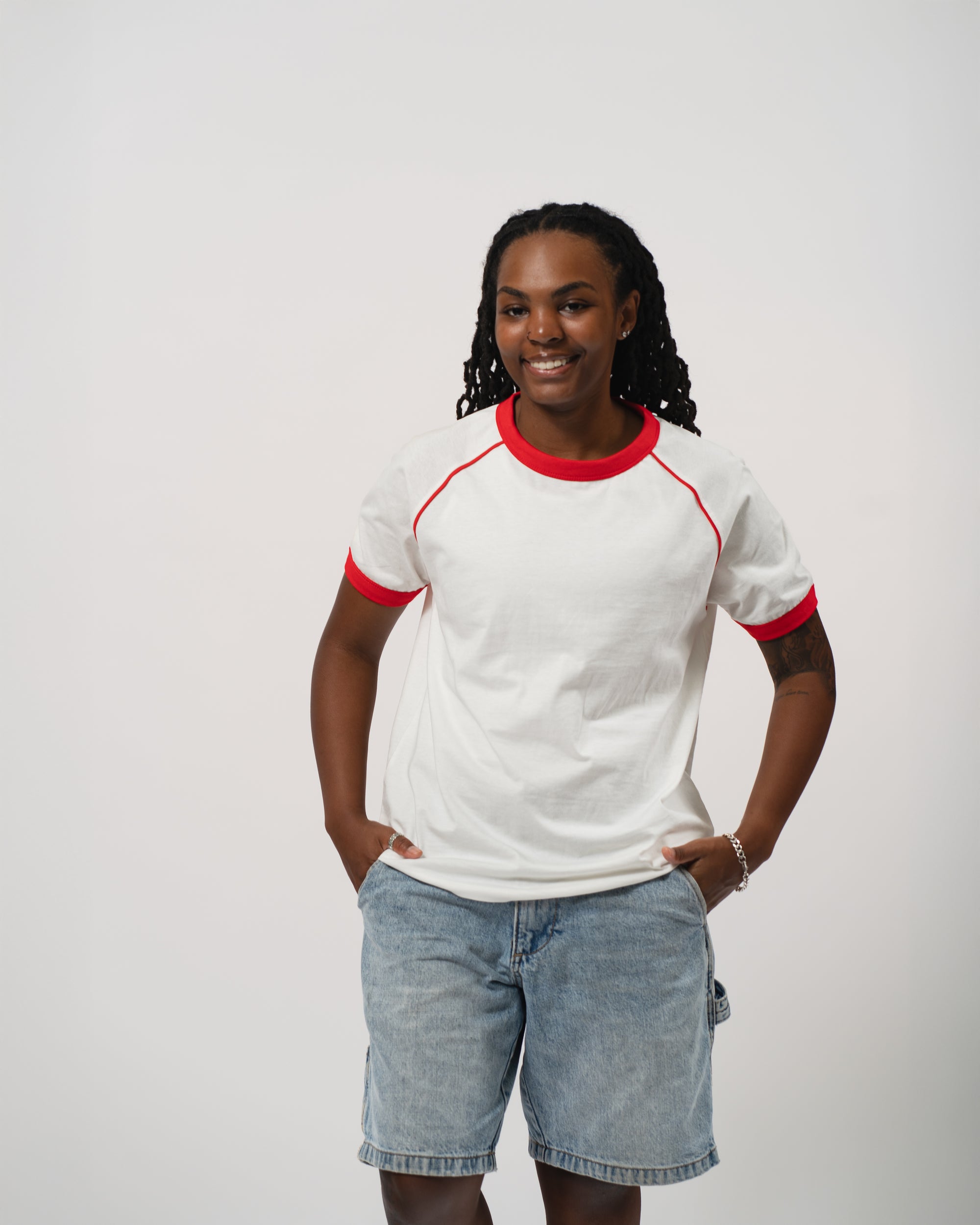 Red Ringer Tee