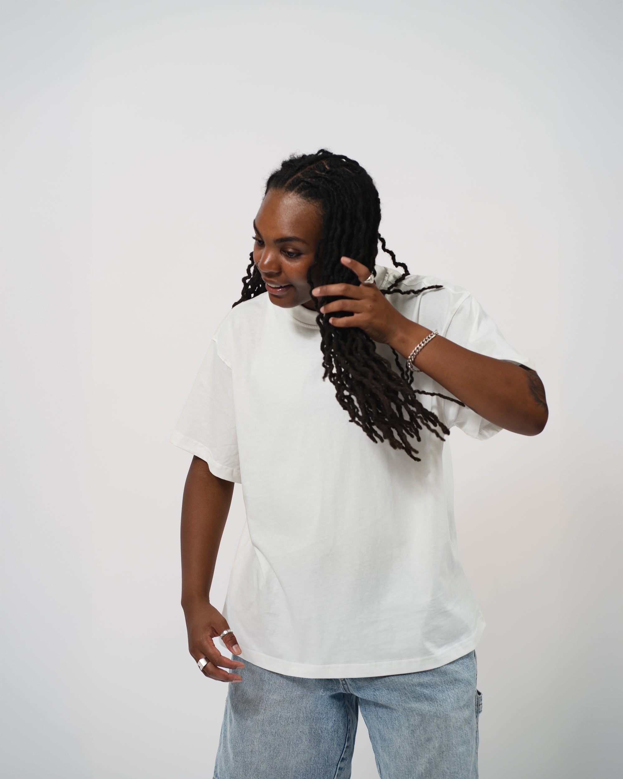 White Boxy Tee