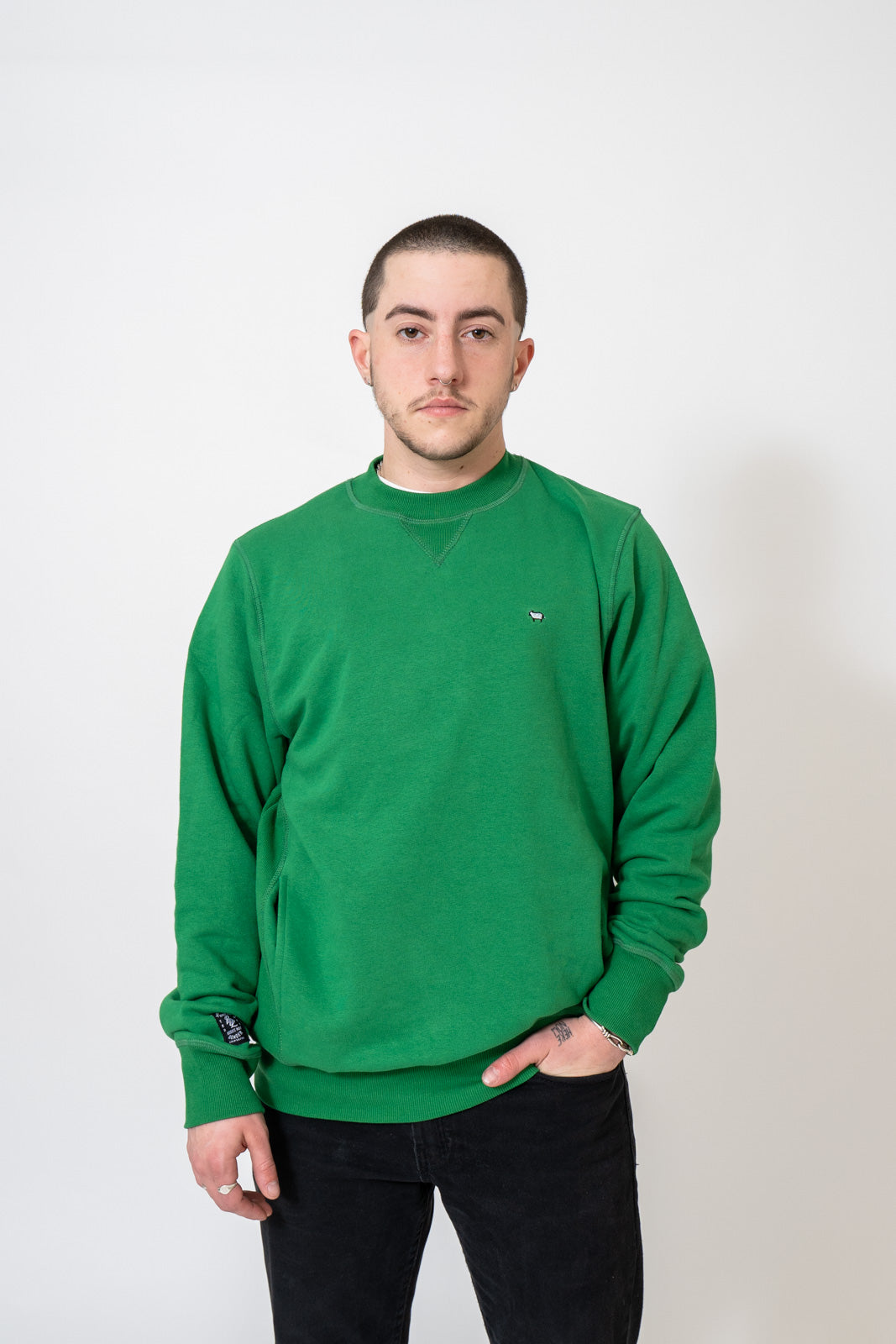 Kelly Green Pull Over Peau de Loup - Main Image