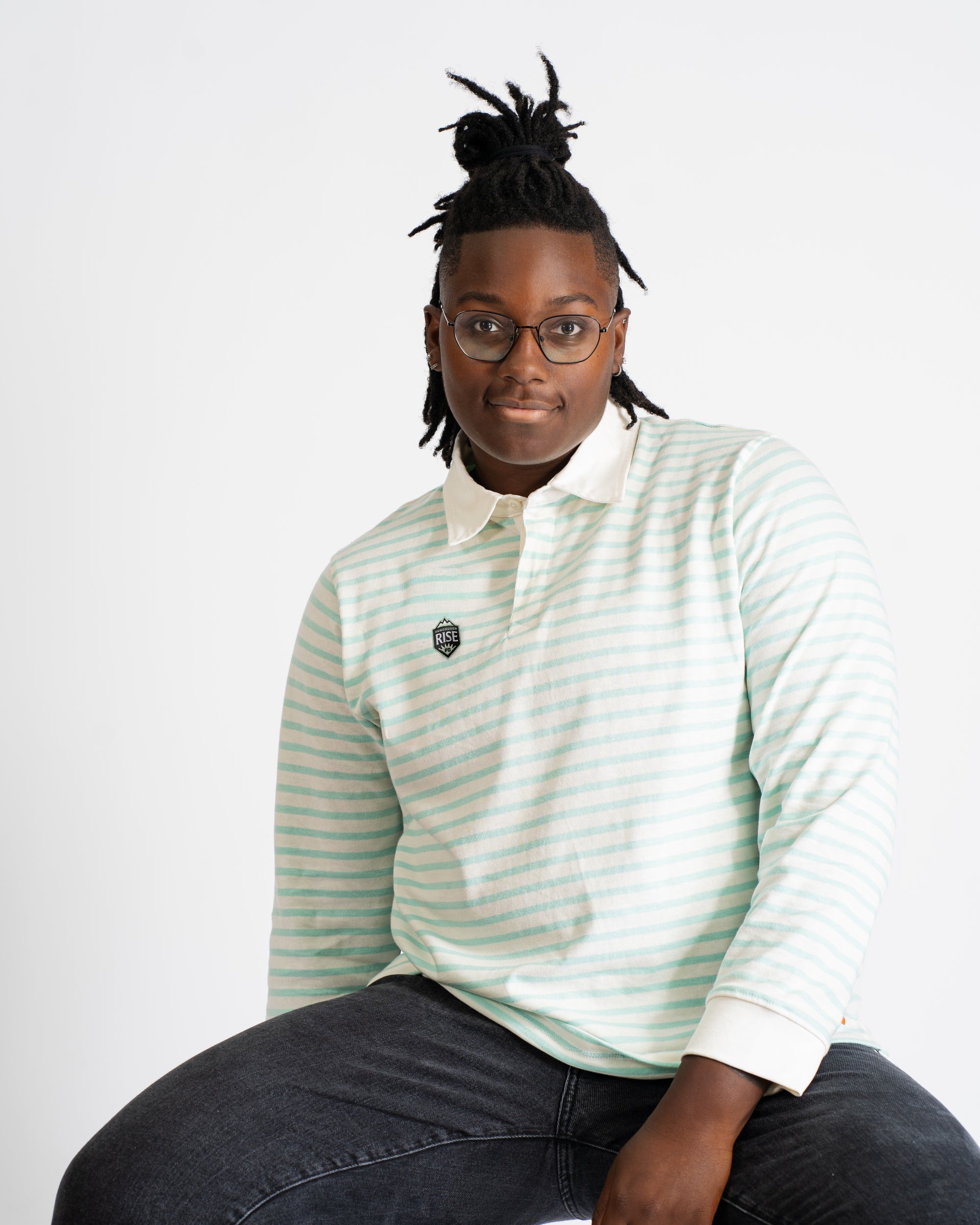 NSL Vancouver Rise Teal Stripe League Shirt