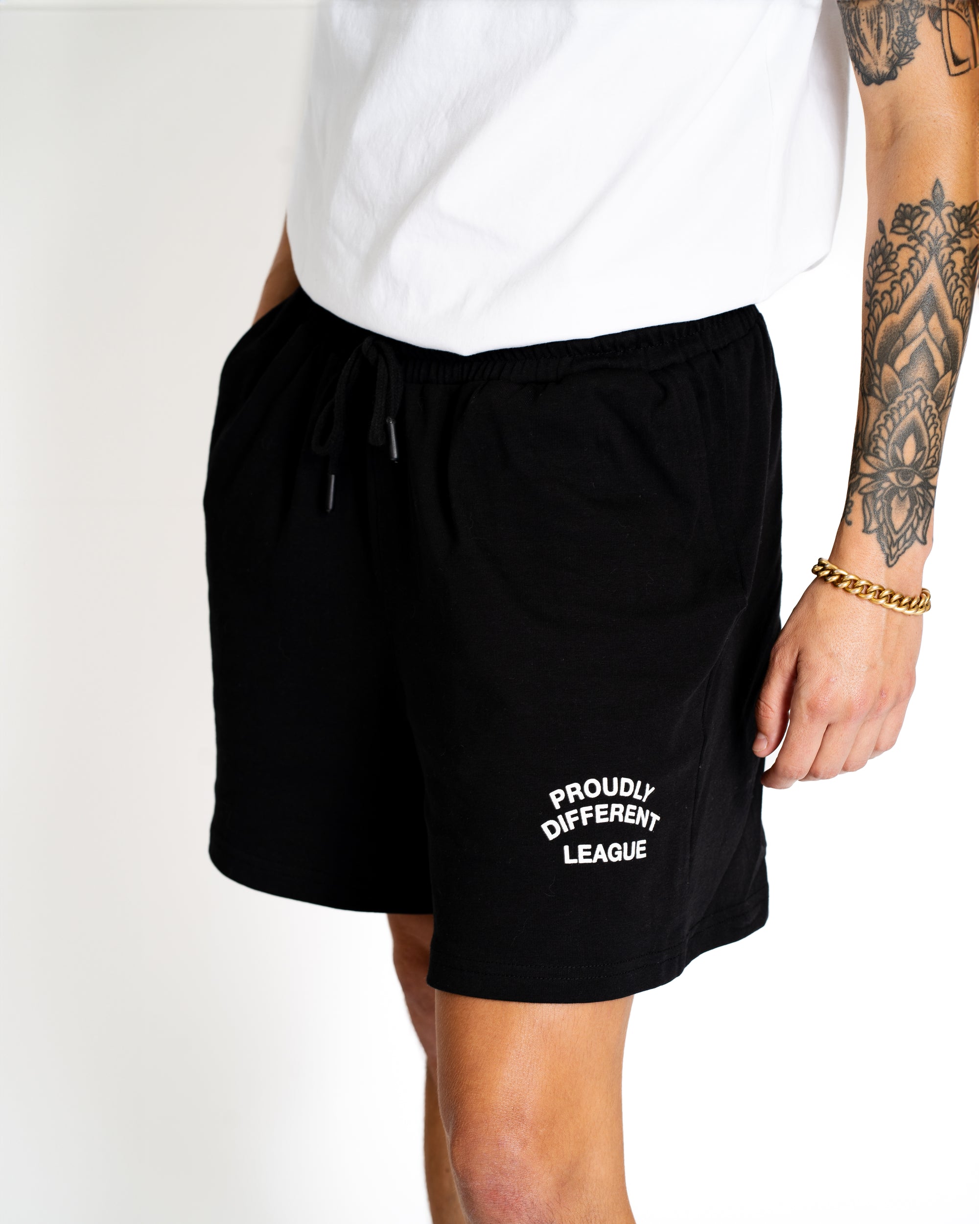 Black Knit Rally Shorts