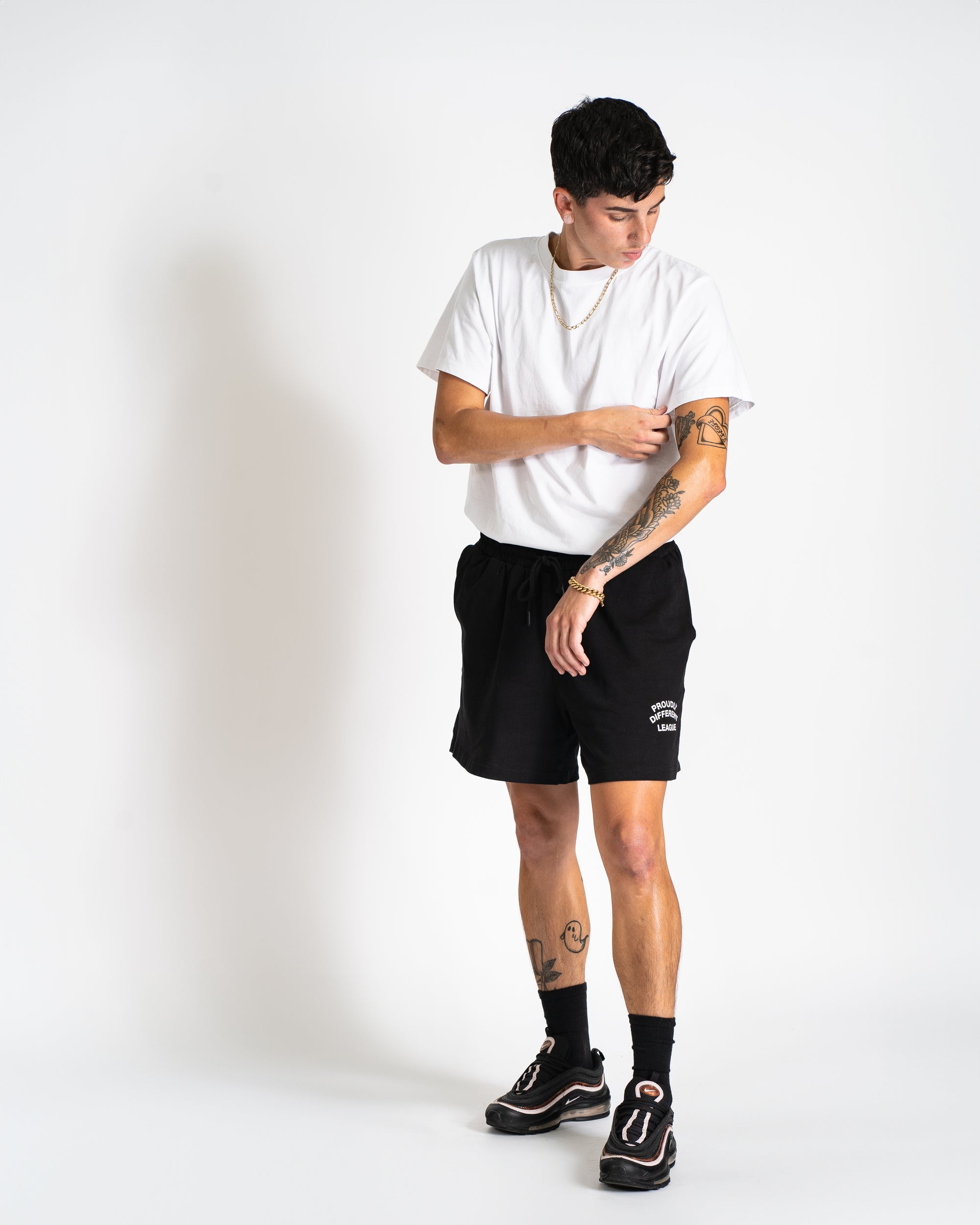 Black Knit Rally Shorts