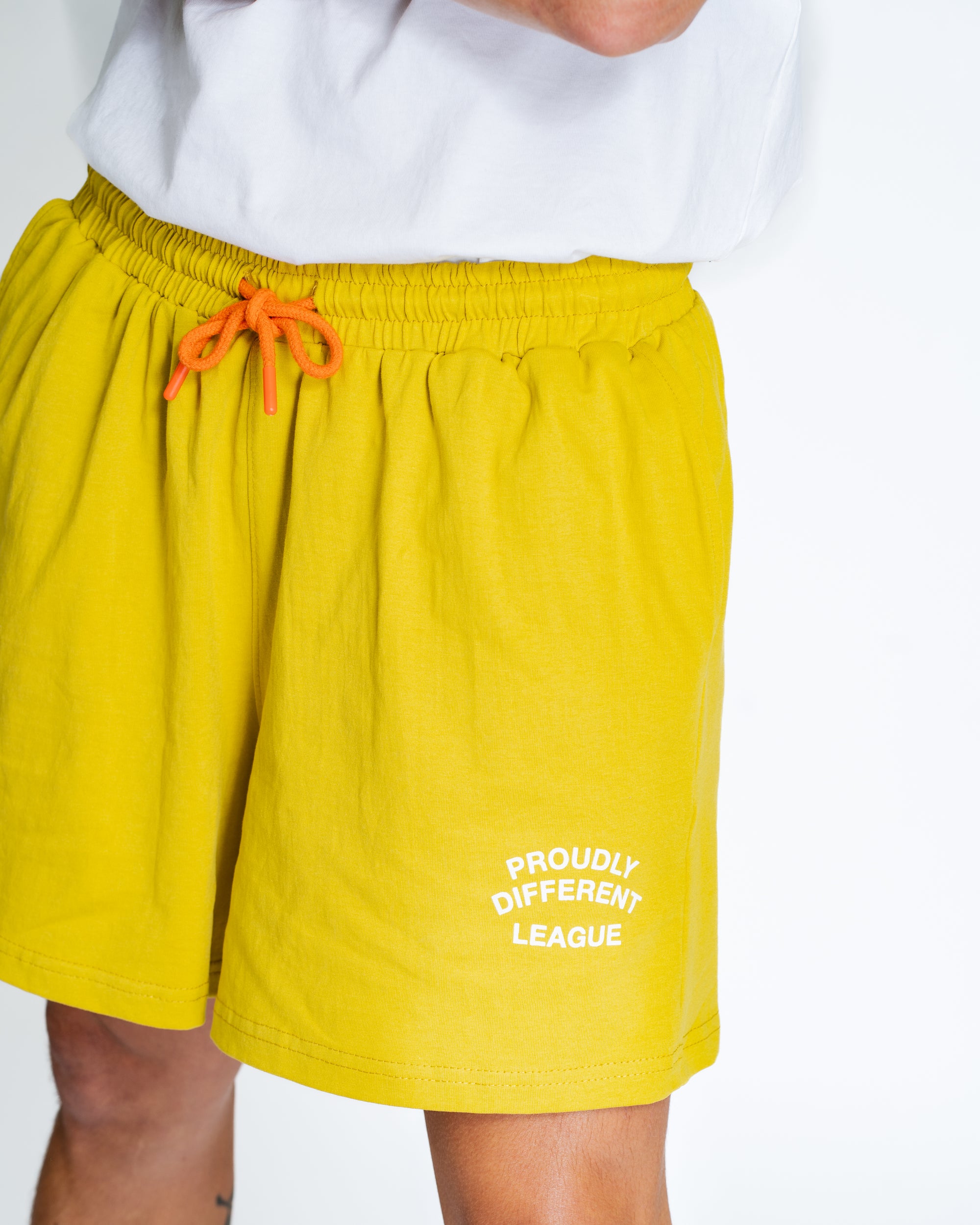 Yellow Knit Rally Shorts
