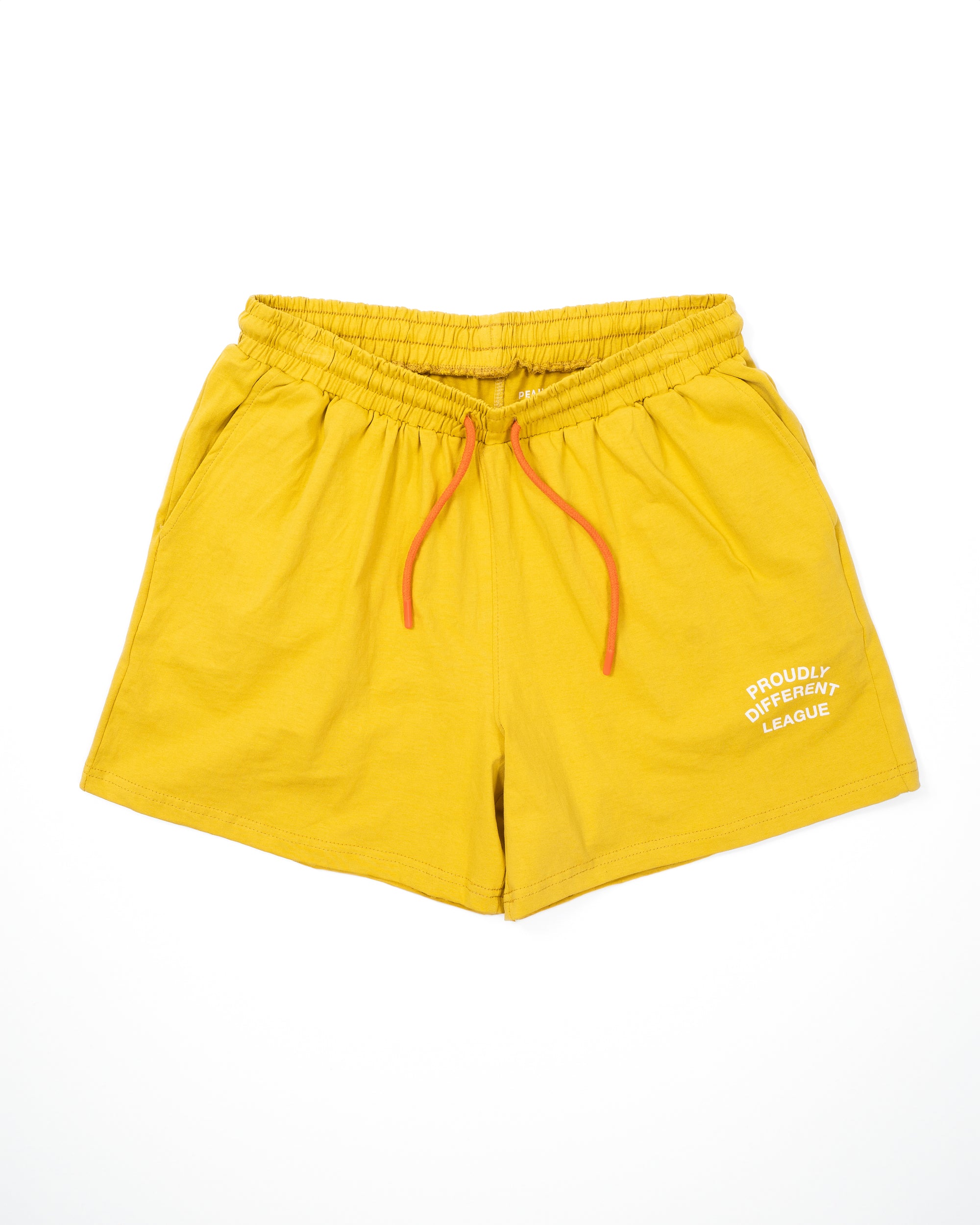 Yellow Knit Rally Shorts