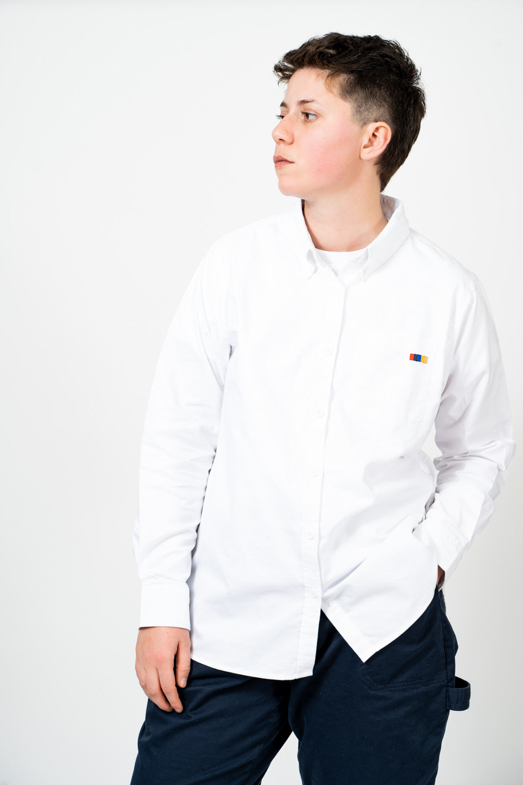 White Long Sleeve Button Up