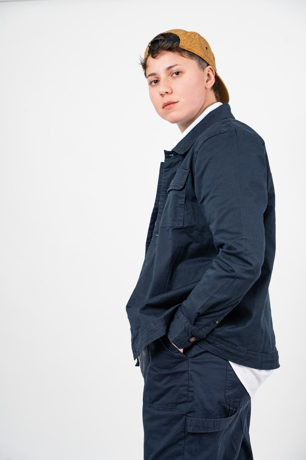 Navy Utility Jacket Peau de Loup - Main Image